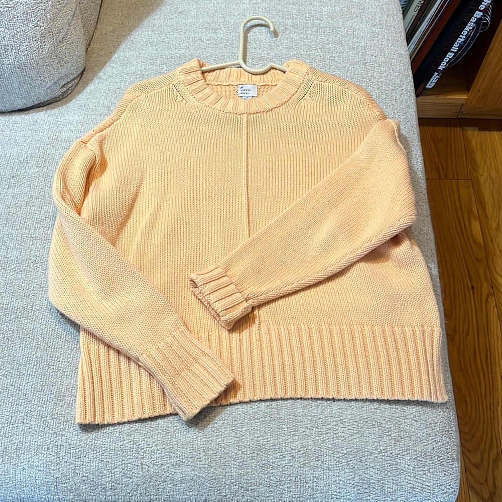 Chunky womens peach colored sweater